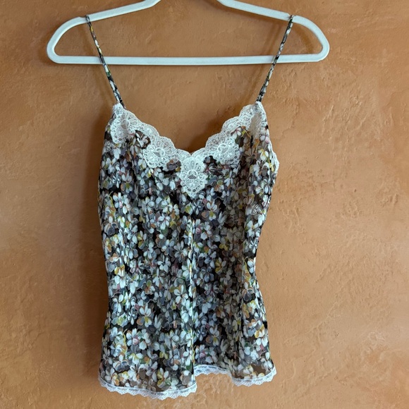 Vintage Christian Dior Sheer Floral Lace Camisole I. Magnin Union Made USA